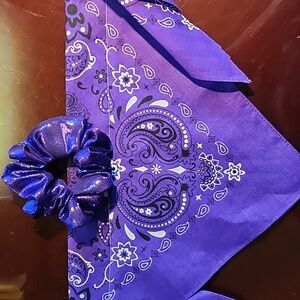 Water Bead Neck Cooler Bandana Reusable w/ Hair Scrunchie 31" Bundle and Save!